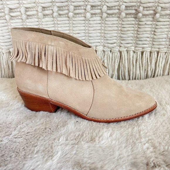 Joie Loren Suede Fringe Booties Size 9 - Picture 7 of 13